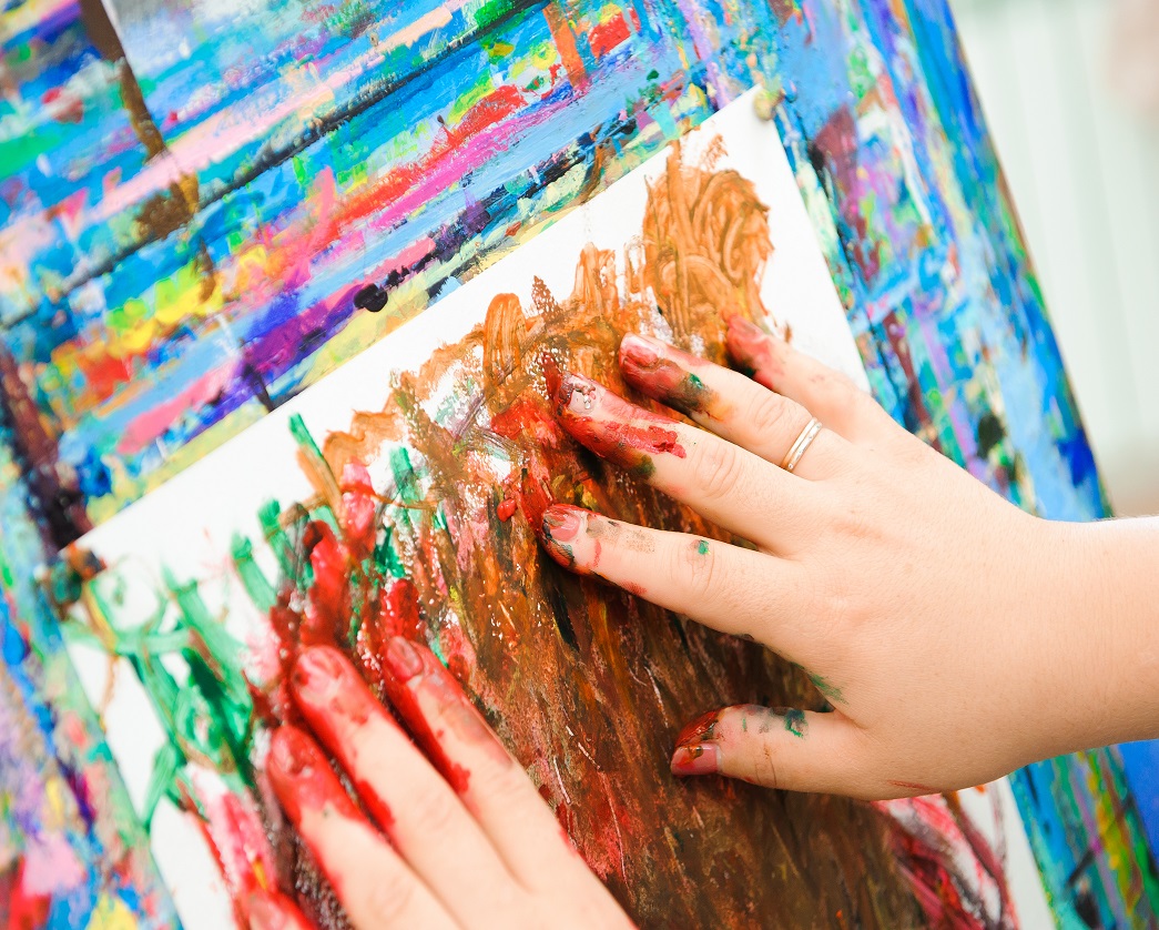 אמנות צבע בידיים